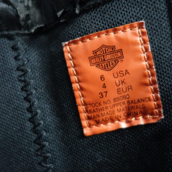 Harley Davidson Motorcycle Boot Women's 6 Black Full Zip High Top Leather Upper - Picture 11 of 12